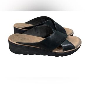Clarks Collection Sandals Jillian Gem Black Sz 10